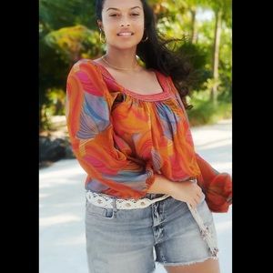 Anthropologie NWT Bl-nk Tessa Blouse Size 2X.